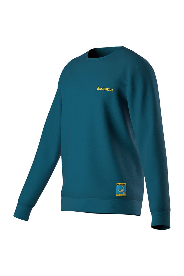 Climbing On The Moon Sweatshirt - Men's, Alternate, color, Turchese/Giallo