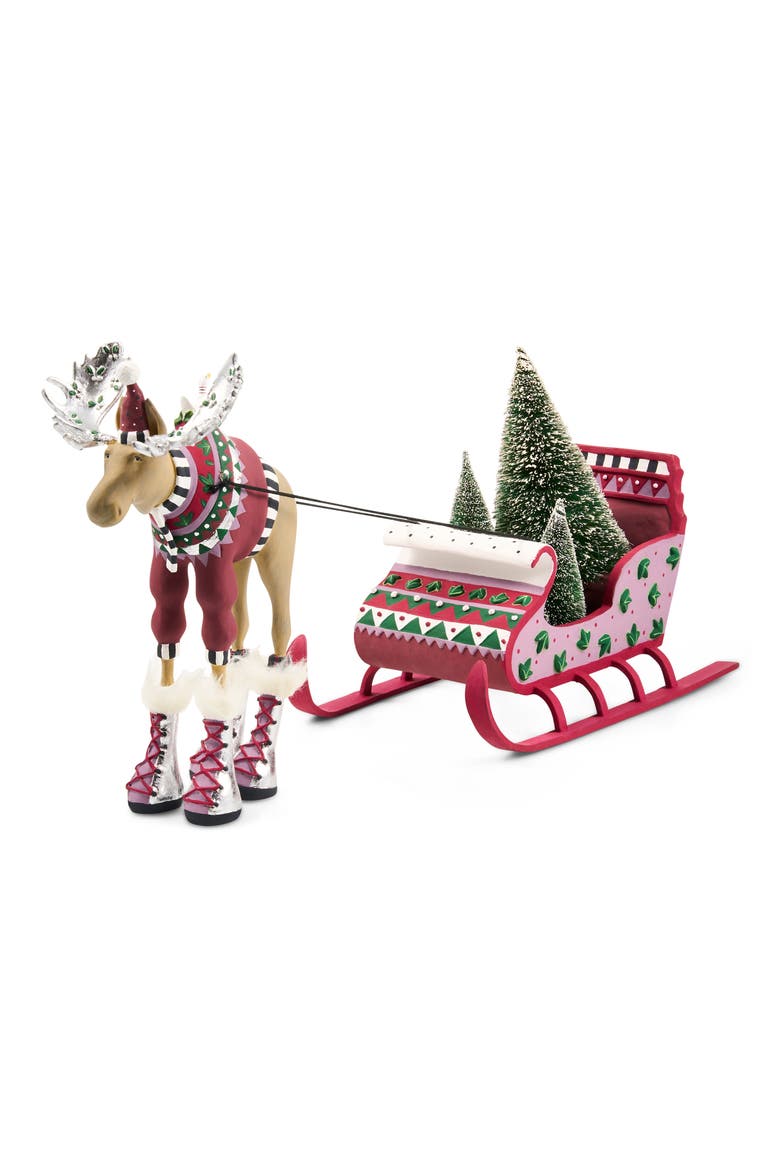 Patience Brewster Mooseltoe Mini Statue, Alternate, color, RED