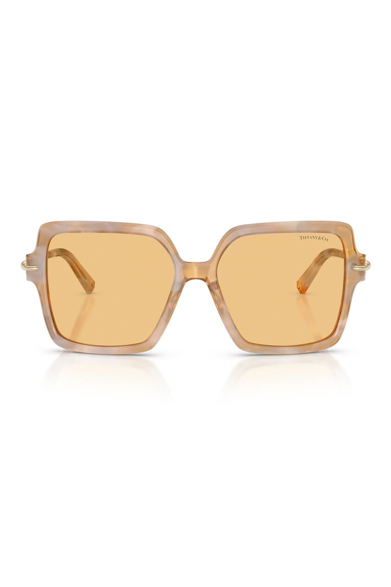 57mm Square Sunglasses, Main, color, PADPARADSCHA HAVANA / ORANGE