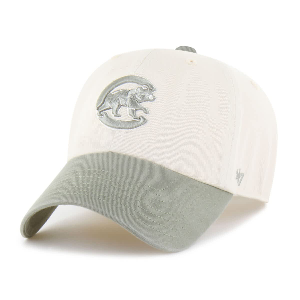 Men's '47 Natural/Olive Chicago Cubs Two-Tone Fashion Clean Up