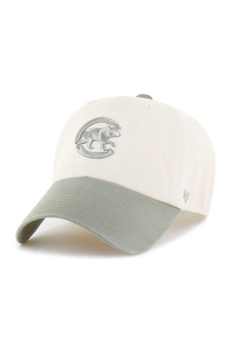 Men's '47 Natural/Olive Chicago Cubs Two-Tone Fashion Clean Up