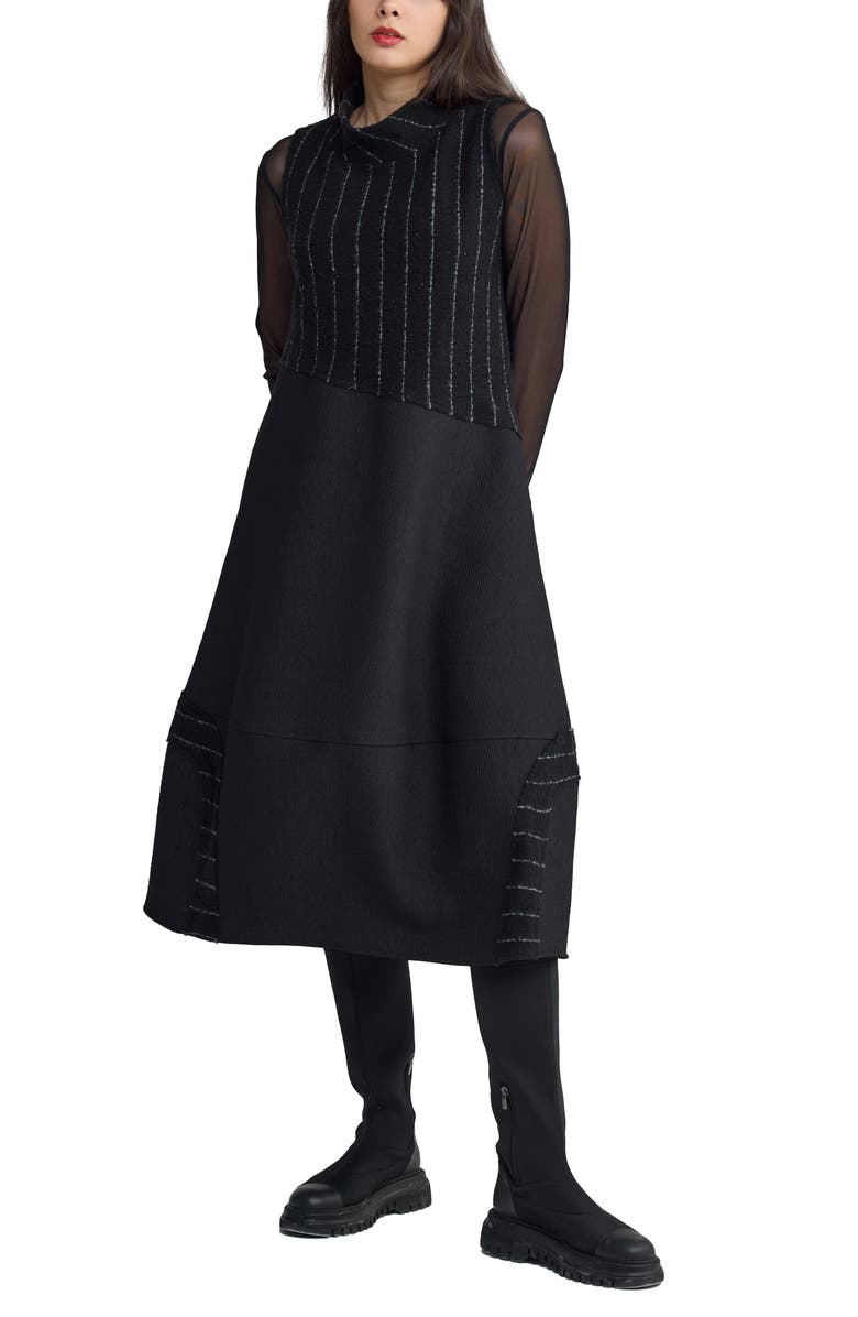 LUUKAA Faylen Balloon-Shaped Dress, Main, color, Monochrome Black