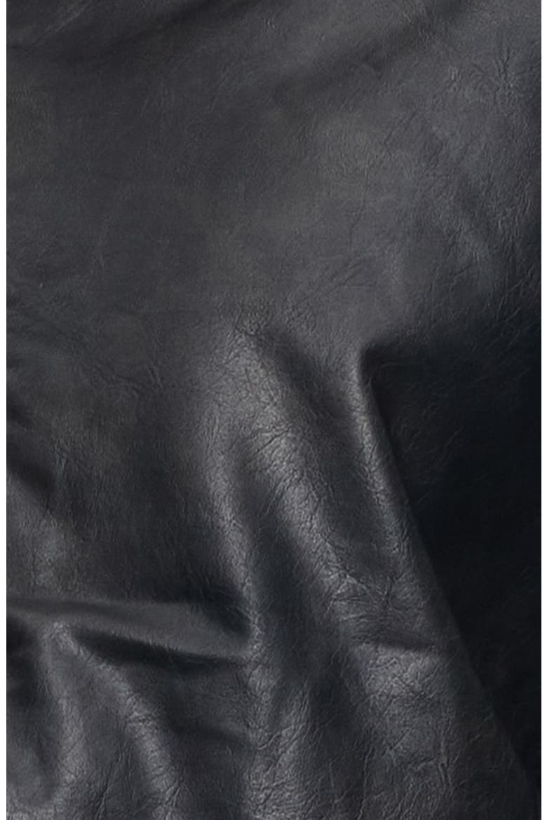 Nirvana Faux Leather Bomber Jacket, Alternate, color, ONYX