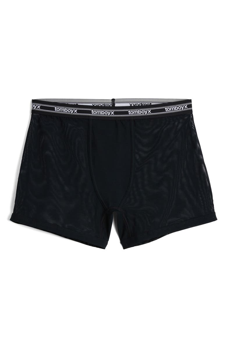 TomboyX Powermesh Boxer Briefs, Alternate, color, Black