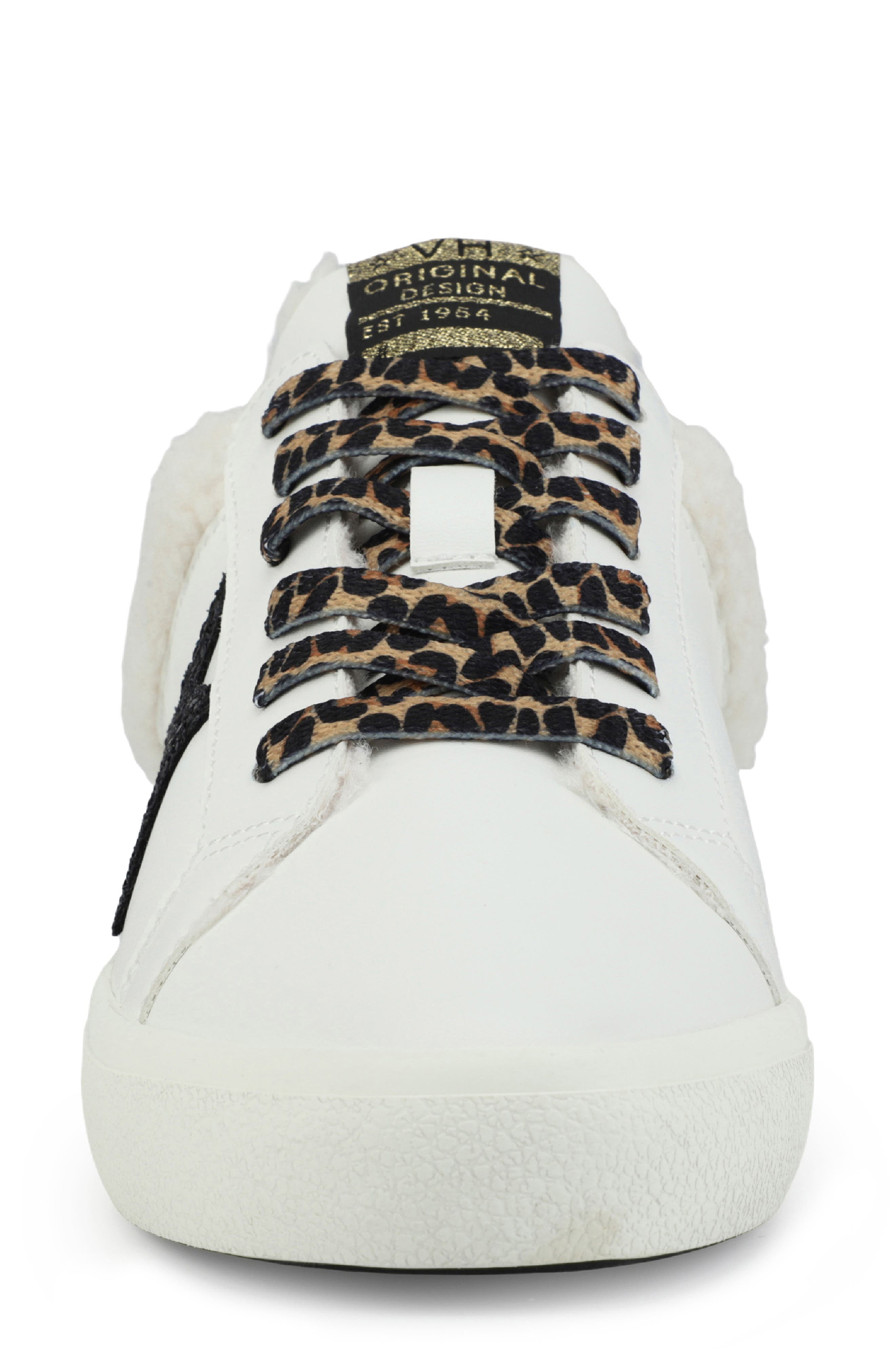 Star Faux Fur Lined Sneaker Mule, Alternate, color, WHITE