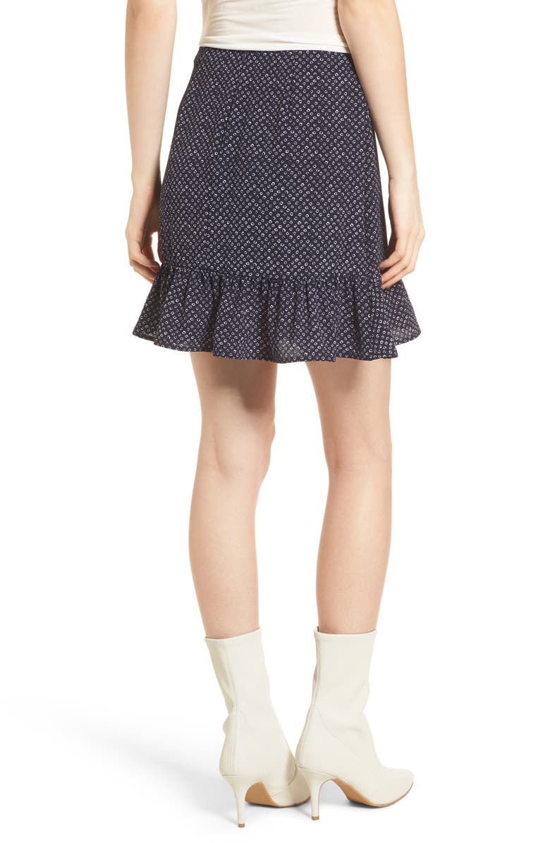 4SI3NNA Ruffle Miniskirt, Alternate, color, 