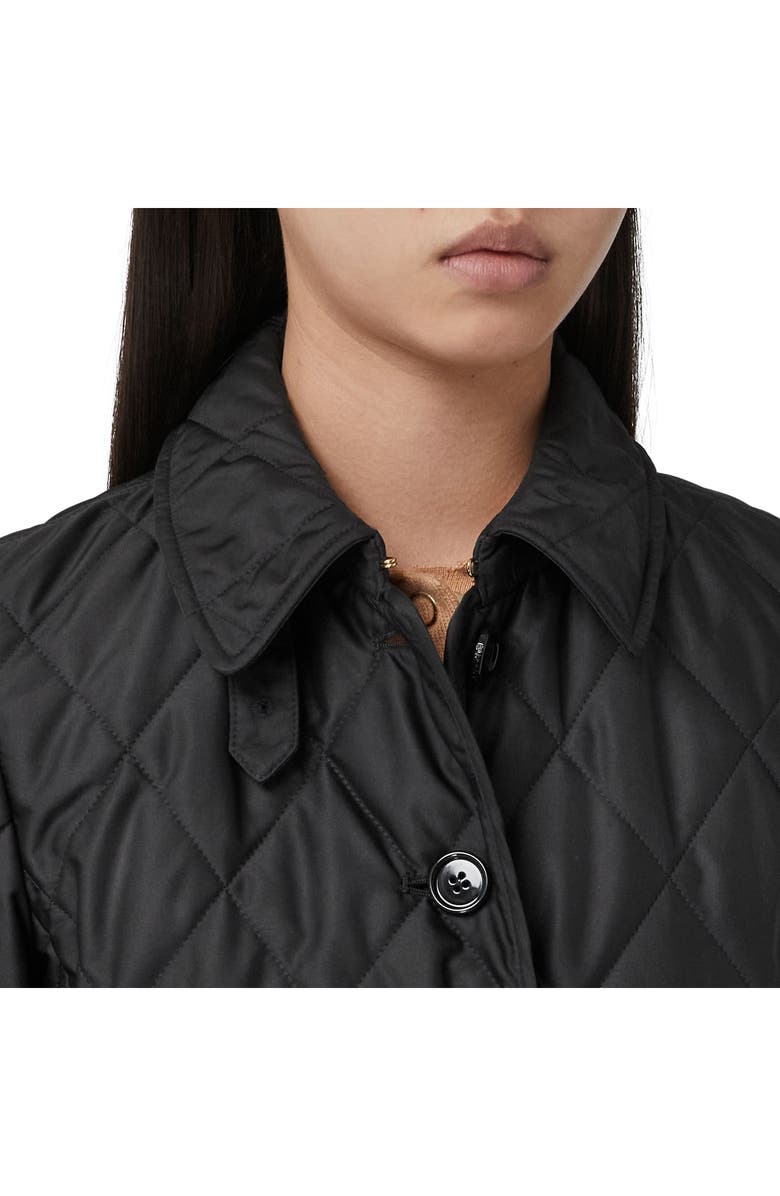 Burberry Fernleigh Thermoregulated Diamond Quilted Jacket, Alternate, color, Black