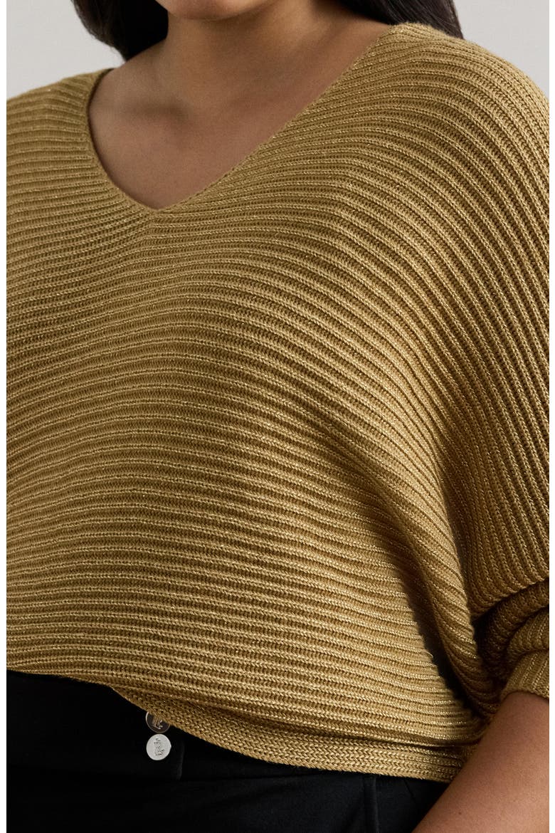 Metallic Dolman Sweater, Alternate, color, RELIC GOLD METALLIC