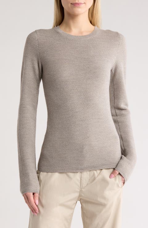 Adiana Long Sleeve Wool Blend T-Shirt