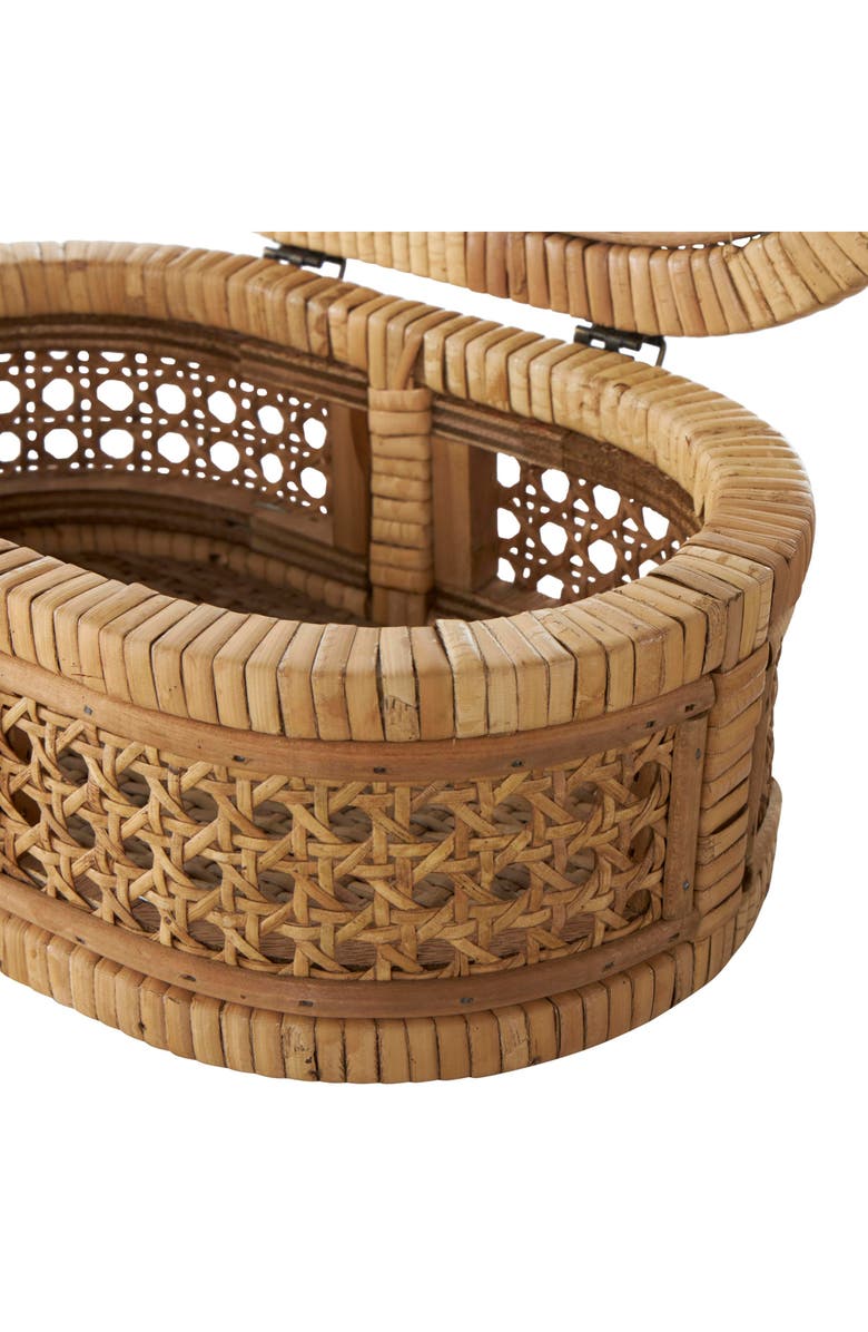 SONOMA SAGE HOME Set of Two Hand Woven Rattan & Glass Lid Storage Box, Alternate, color, 