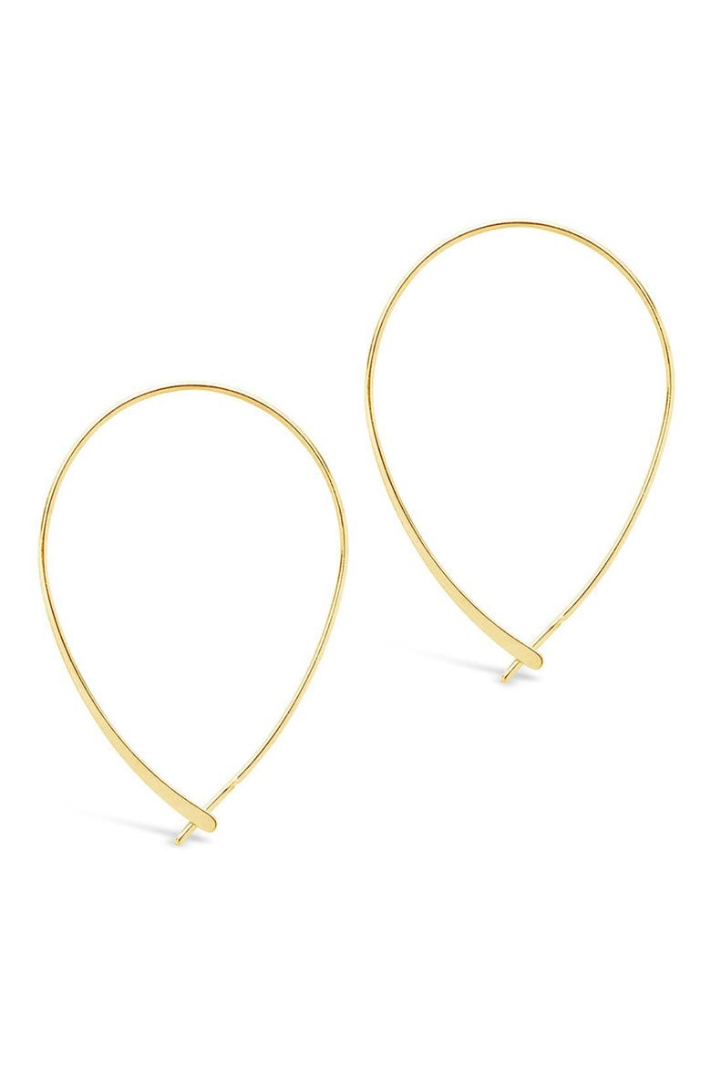 Threader Hoop Earrings, Alternate, color, GOLD