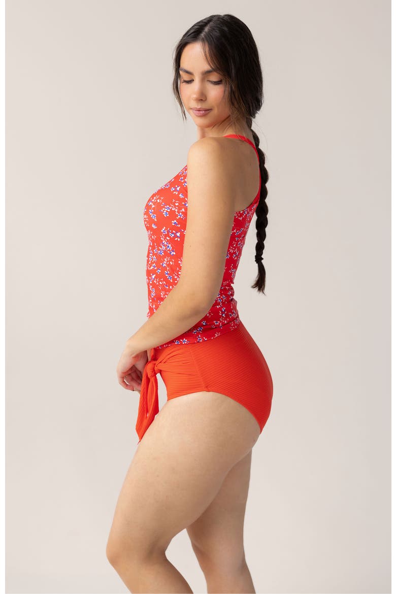 Tied Up Swim Bottom, Alternate, color, Poppy