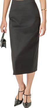 English Factory High Waist Column Midi Skirt