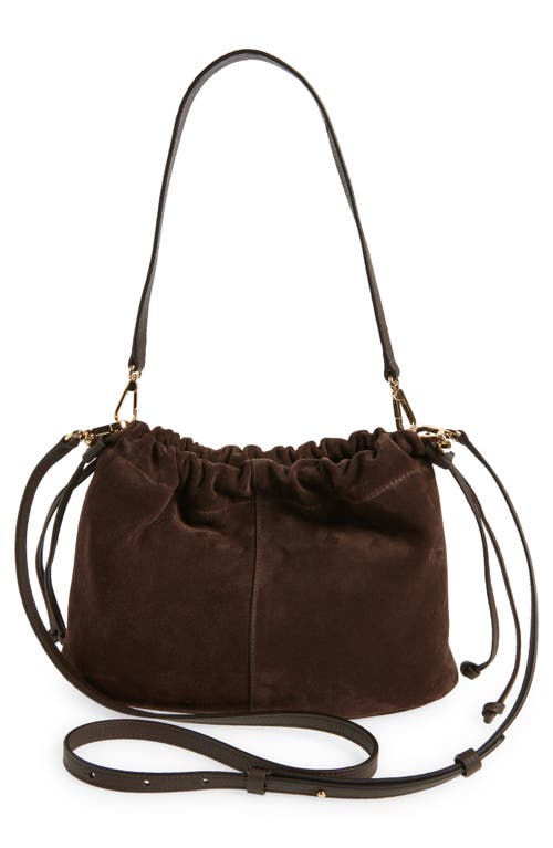 Strathberry Suede Top Handle Bag In Brown