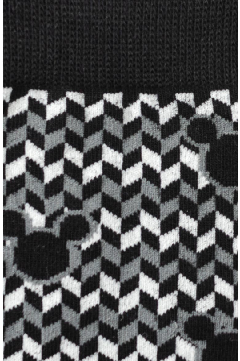 Mickey Mouse Chevron Socks & Lapel Pin Gift Set, Alternate, color, BLACK MULTI