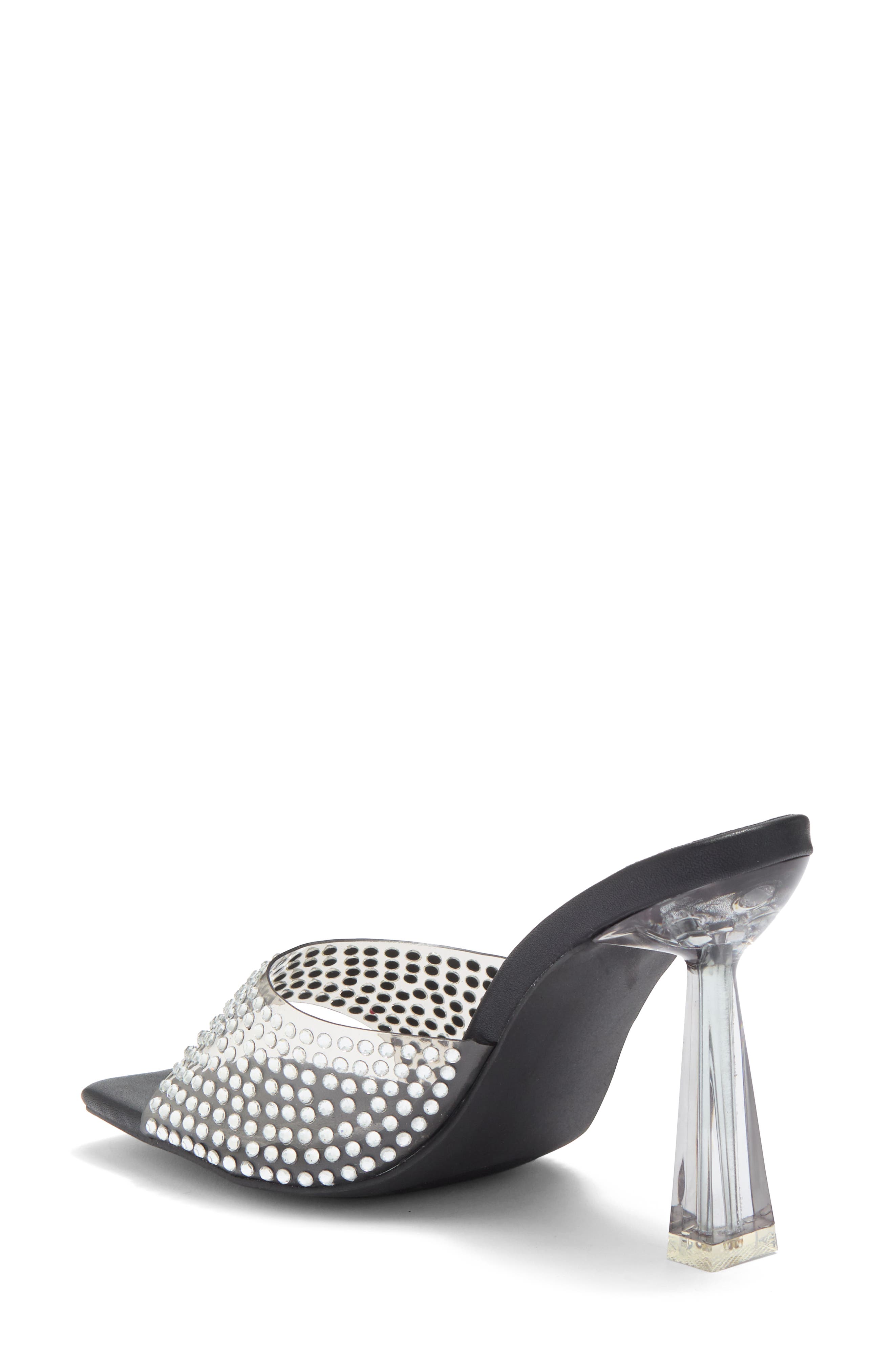 CHASE AND CHLOE Rhinestone Clear Sandal, Alternate, color, 