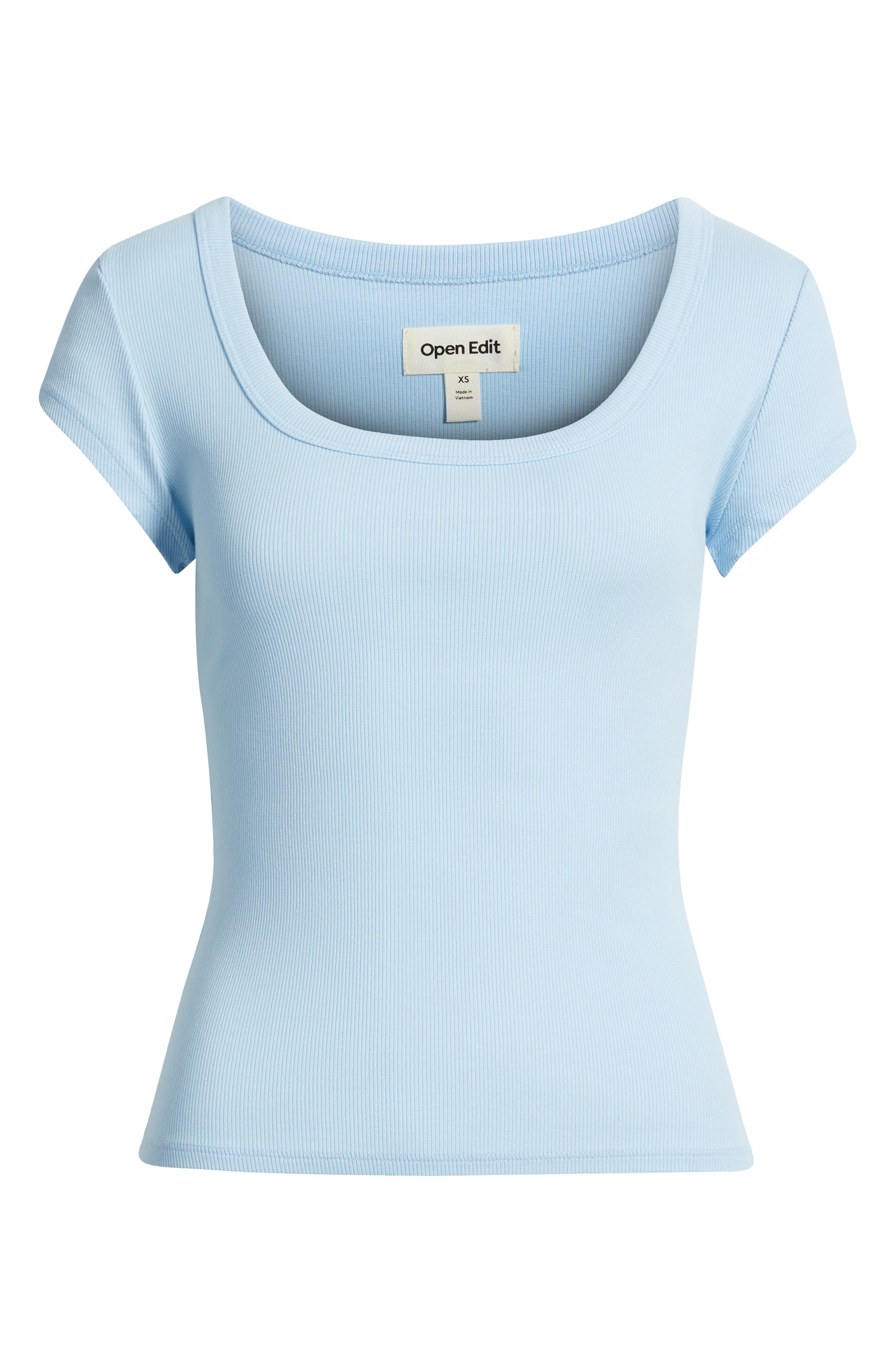 Scoop Neck Stretch Cotton T-Shirt - image 3