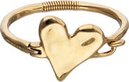 UNODE50 Semi-Rigid Bracelet Plated In 18K Gold With Heart Detail