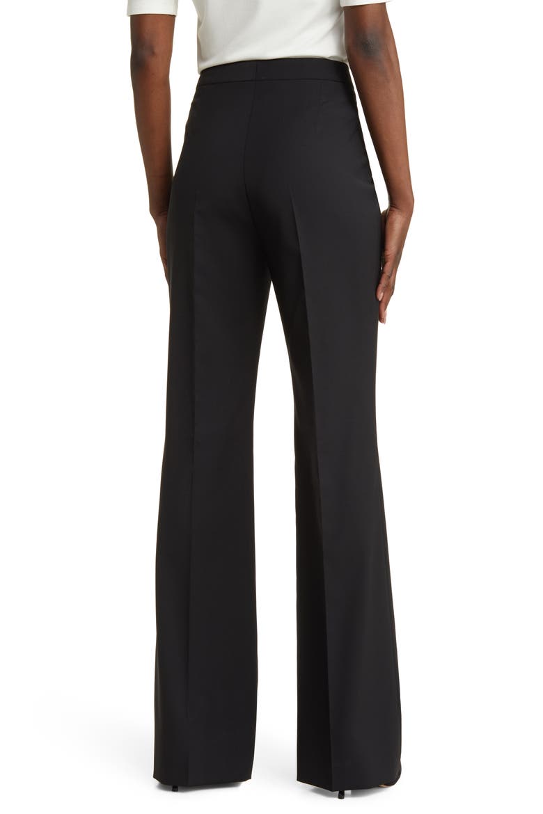 Tuleah Wool Flare Pants, Alternate, color, BLACK