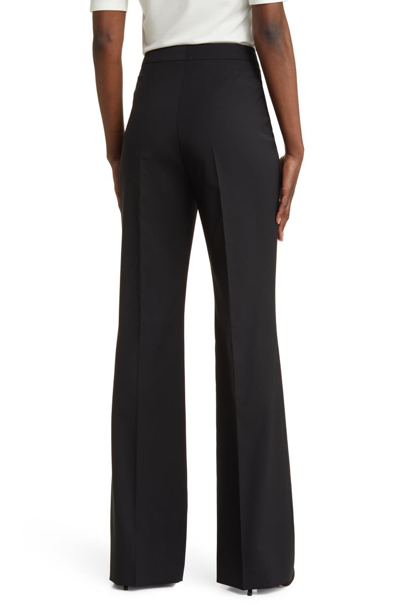 BOSS Tuleah Wool Flare Pants, Alternate, color, Black