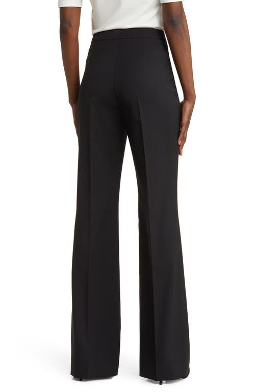 Hugo Boss Boss Tuleah Wool Flare Pants In Black