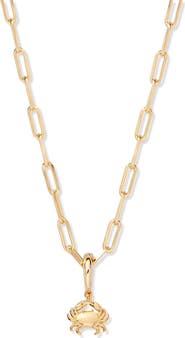 Brook and York Aries Zodiac Charm Paperclip Necklace