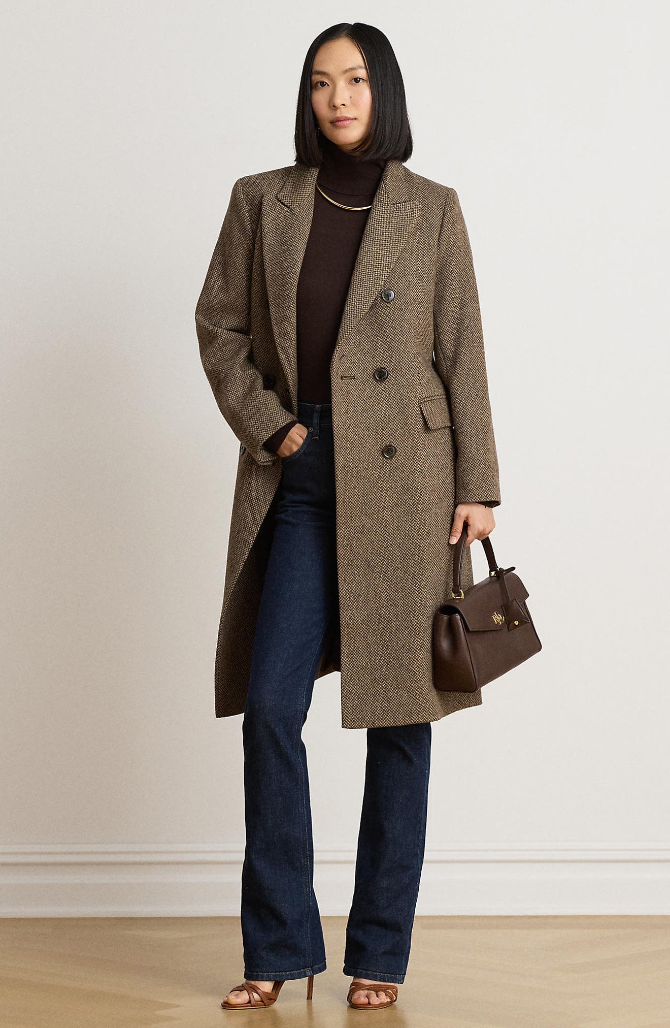 Женские куртки Lauren Ralph Lauren Double Breasted Wool Blend Coat — фото 7