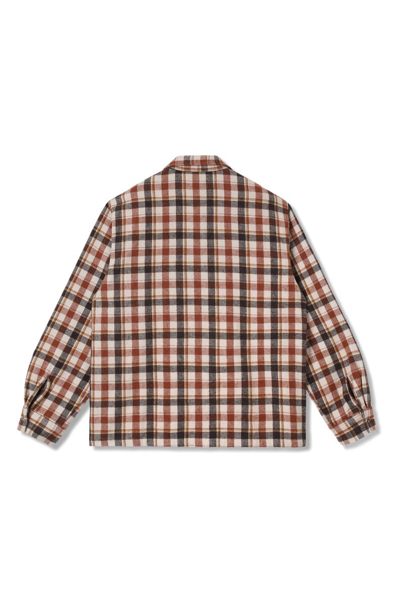 STAN RAY Plaid Flannel Zip-Up Shirt, Alternate, color, Tan Plaid