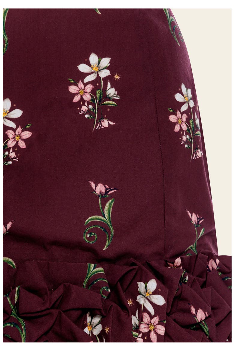 Jardin Noche Mini Dress, Alternate, color, Burgundy