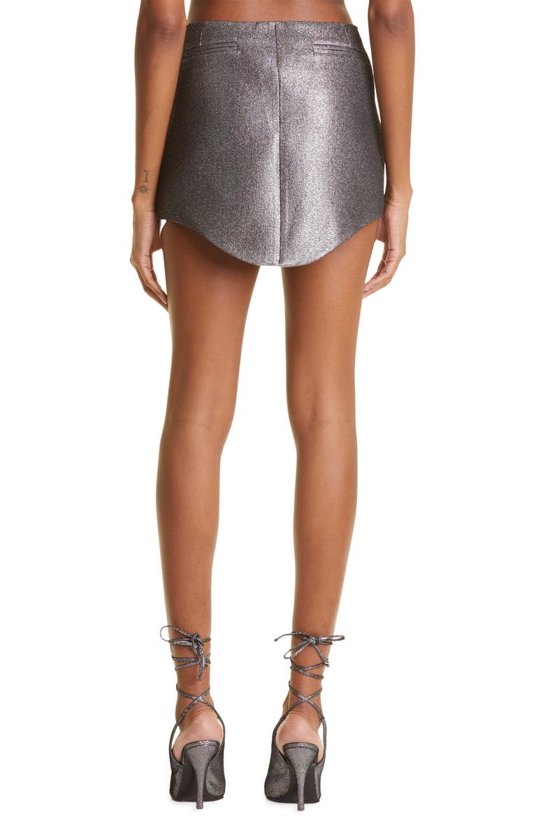 The Attico Wave Metallic Miniskirt, Alternate, color, 