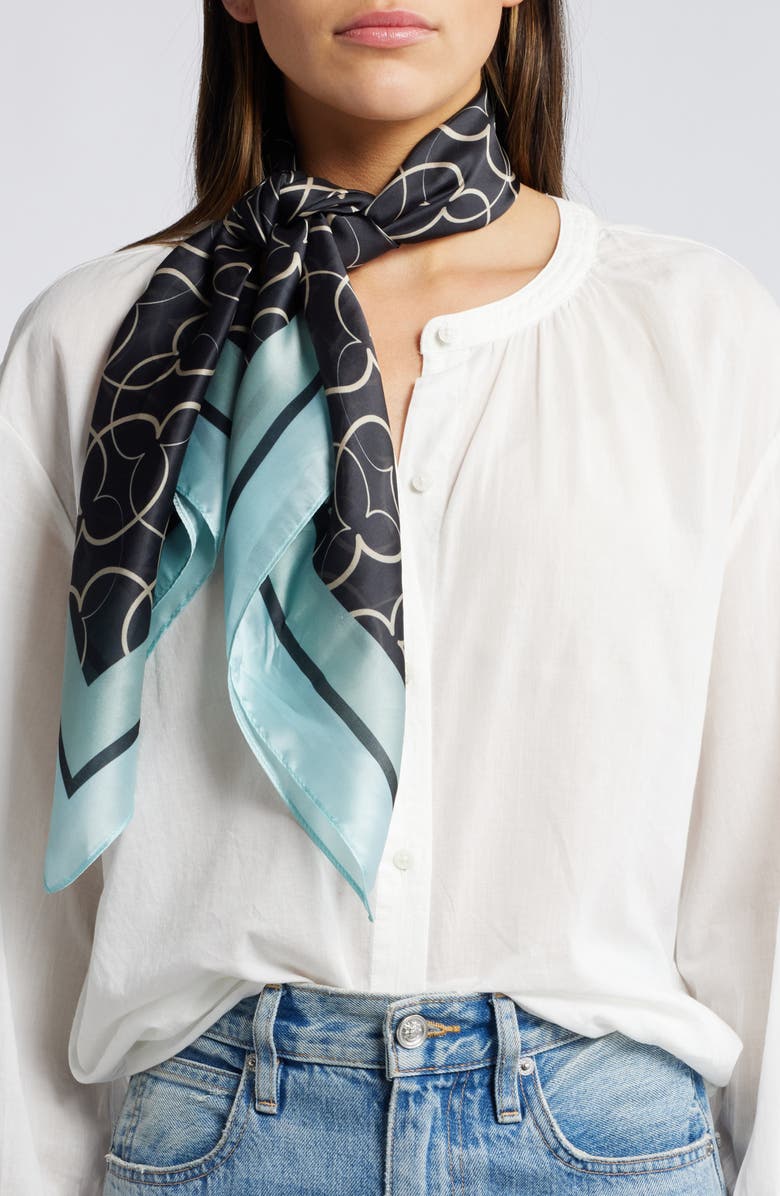 Treasure & Bond Square Satin Scarf, Main, color, 