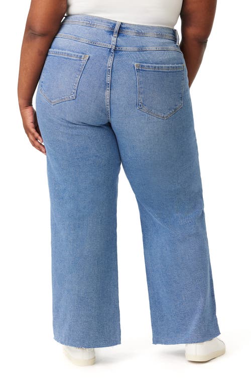 Kensie Kaya High Waist Wide Leg Jeans In Blue