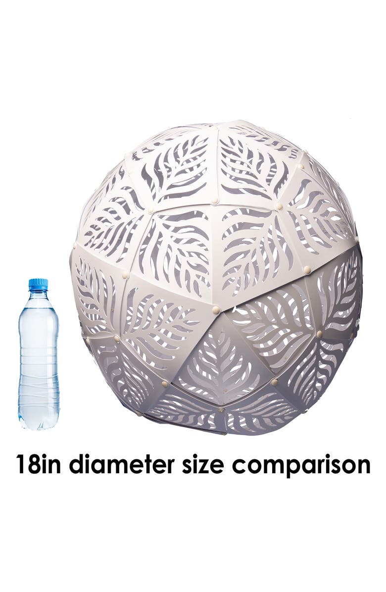 GlowTheory 18" Solar Palm Light White Outdoor Hanging Décor, Alternate, color, Multicolored