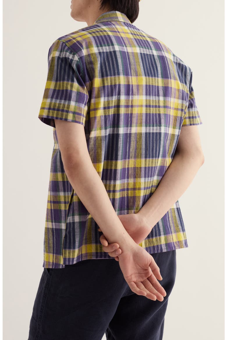 Skylight Cave Plaid Organic Cotton Button-Up Shirt, Alternate, color, MOWHAY SQUALL