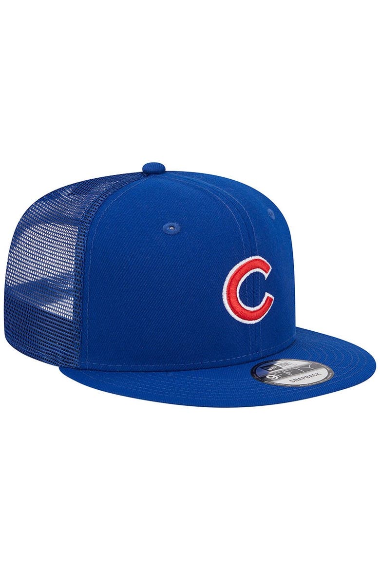 Men's New Era Royal Chicago Cubs Team Color Trucker 9FIFTY Snapback Hat, Alternate, color, Royal