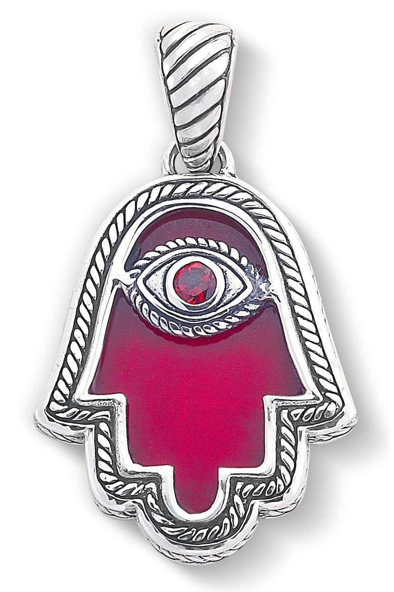Hamsa Pendant, Main, color, RED