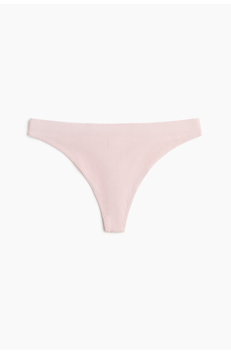 H&M 5-pack Seamless Thong Briefs, Alternate, color, Light Pink/White
