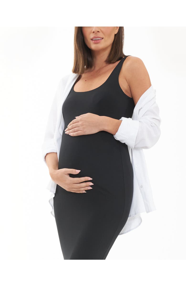 Ripe Maternity Luxe Knit Contour Dress, Alternate, color, Black