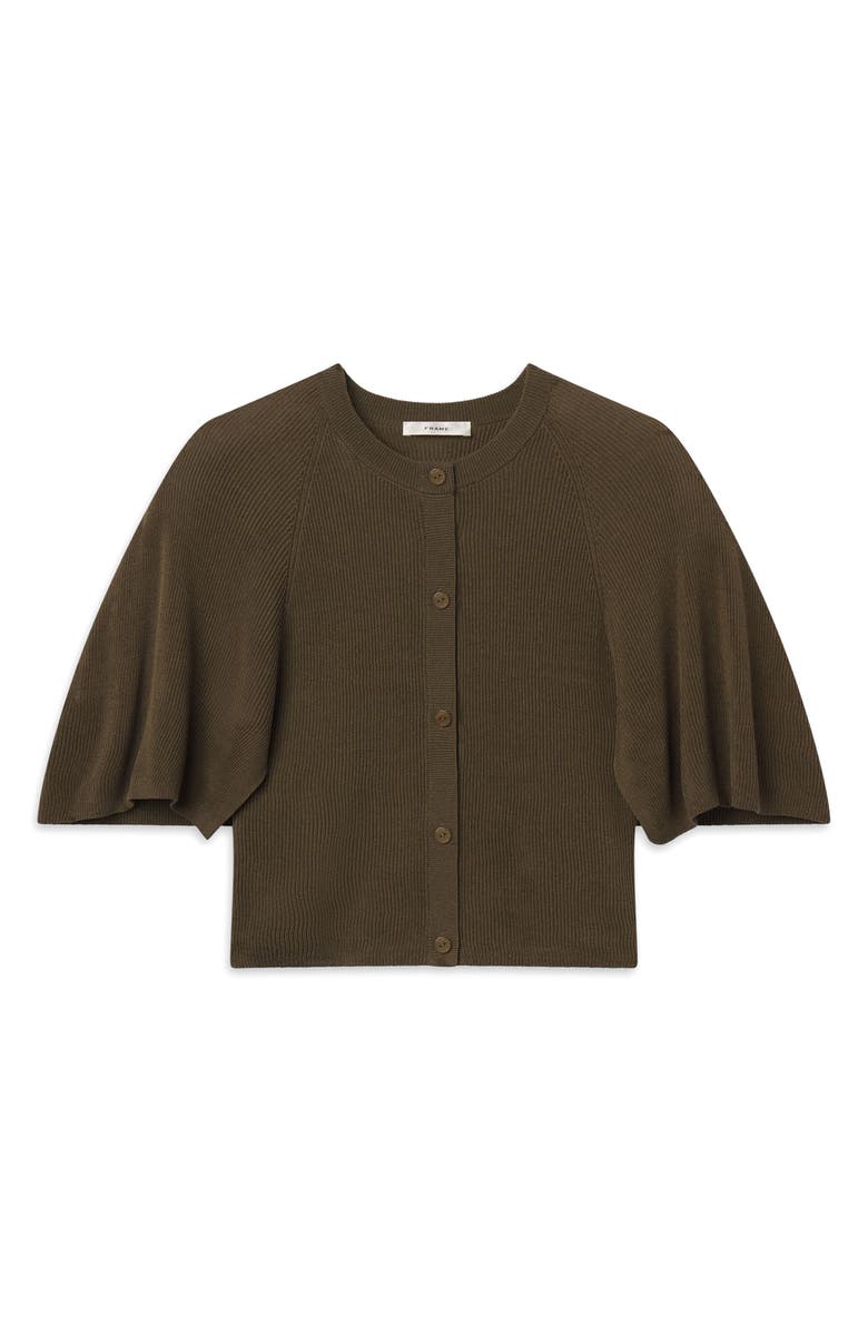 FRAME The Flounce Sweater, Alternate, color, Military Green