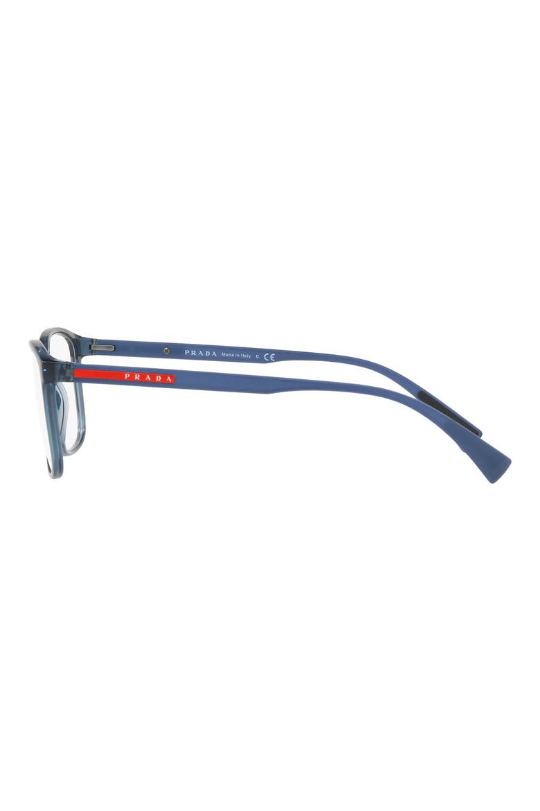 55mm Rectangular Optical Glasses, Alternate, color, TRANSPARENT AZURE