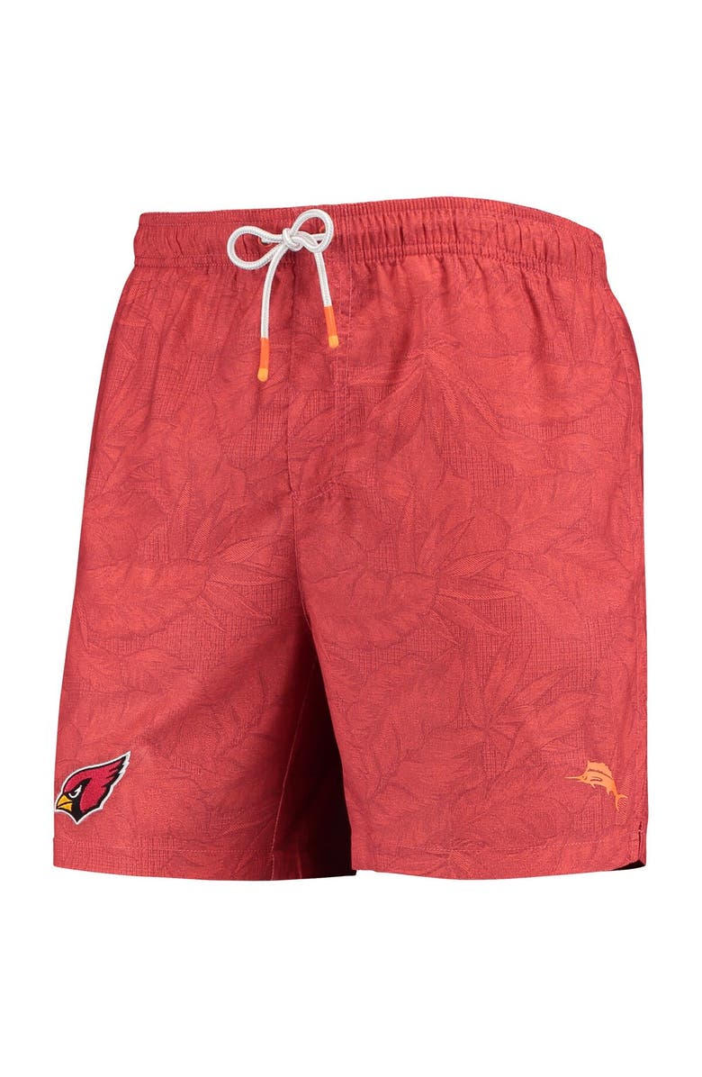 Tommy Bahama Men's Tommy Bahama Cardinal Arizona Cardinals Team Naples Layered Leaves Swim Trunks, Alternate, color, Cardinal