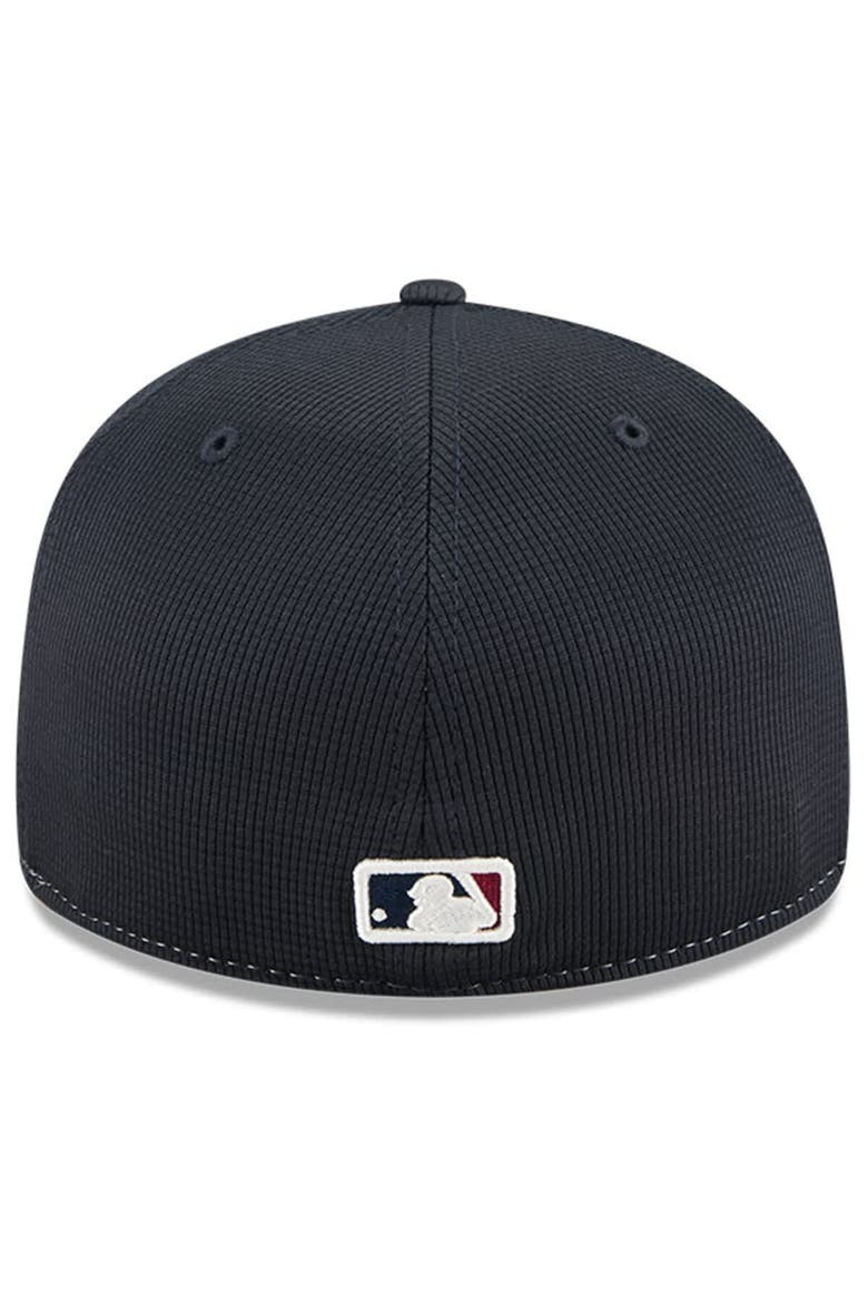 Men's New Era Navy/White Cleveland Guardians City Connect Batting Practice Low Profile 59FIFTY Fitted Hat, Alternate, color, Navy