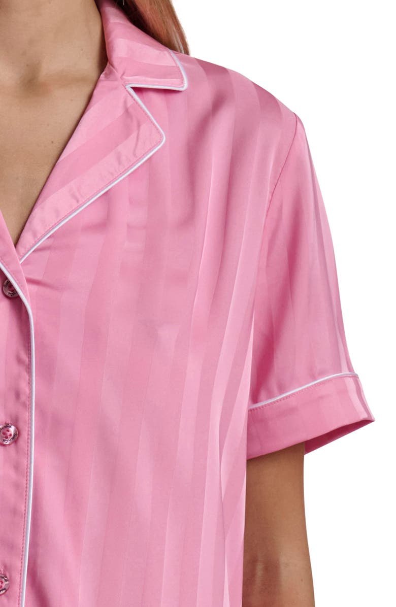 Stripe Satin Boxer Short Pajamas