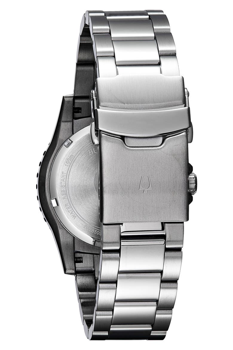 Chronograph Quartz Bracelet Watch, 44mm, Alternate, color, BLACK