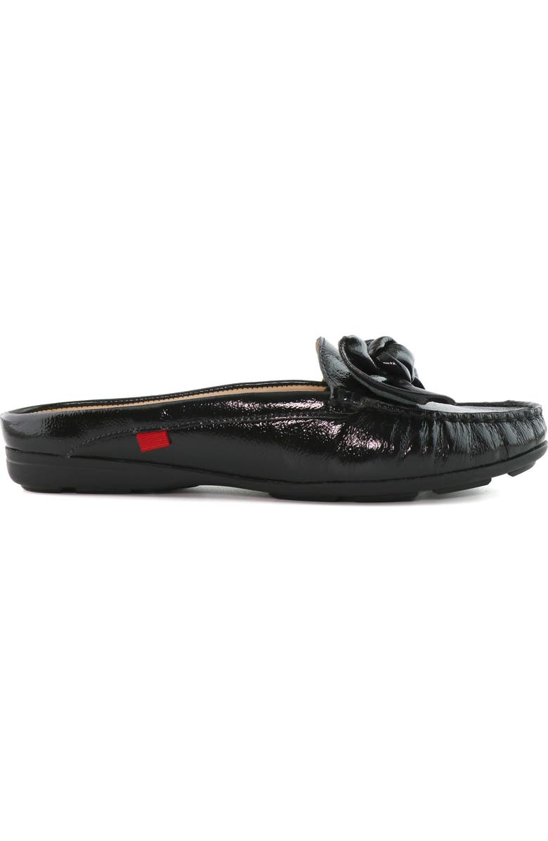 Marc Joseph New York Diane St Slip On Leather Bow Mule, Alternate, color, Black Svelte Patent