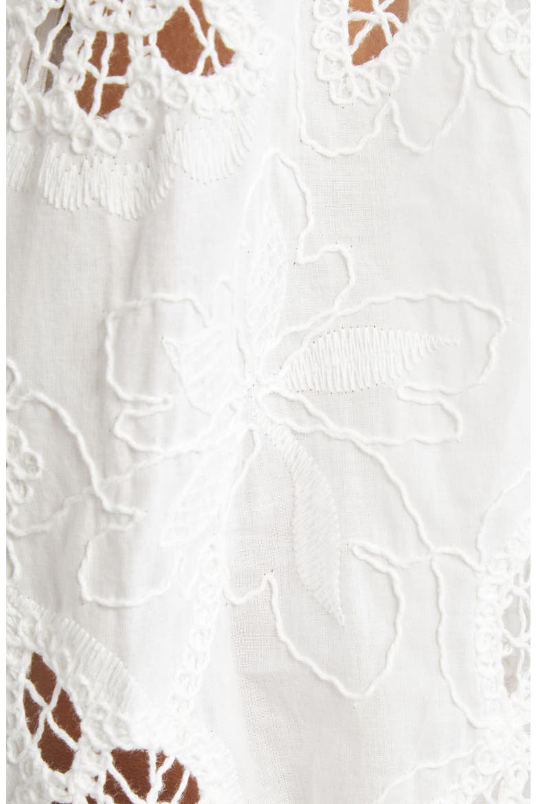 Rosalia Eyelet Off the Shoulder Top, Alternate, color, WHITE FLOWER