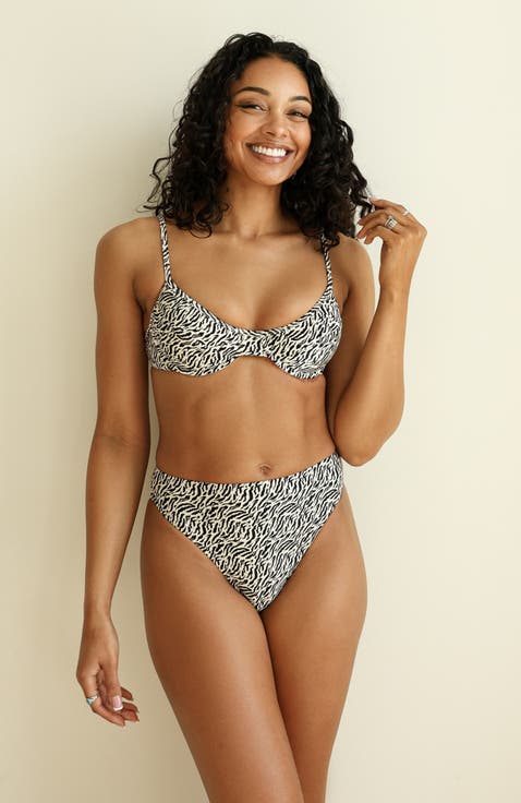 Seashore High Waist Cheeky Bikini Bottom