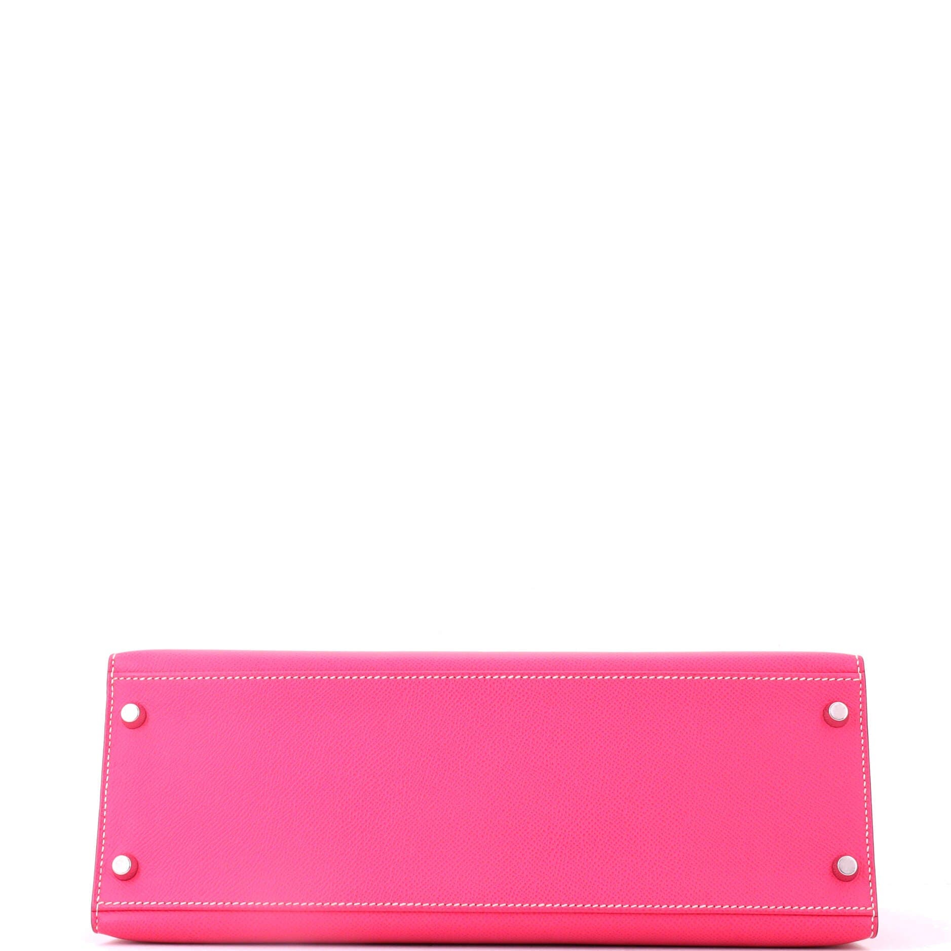 Pre-Owned Hermes Kelly Handbag Pink Epsom with Palladium Hardware 32, Alternate, color, Rose Tyrien