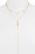 Ettika Layered Cubic Zirconia Lariat Necklace