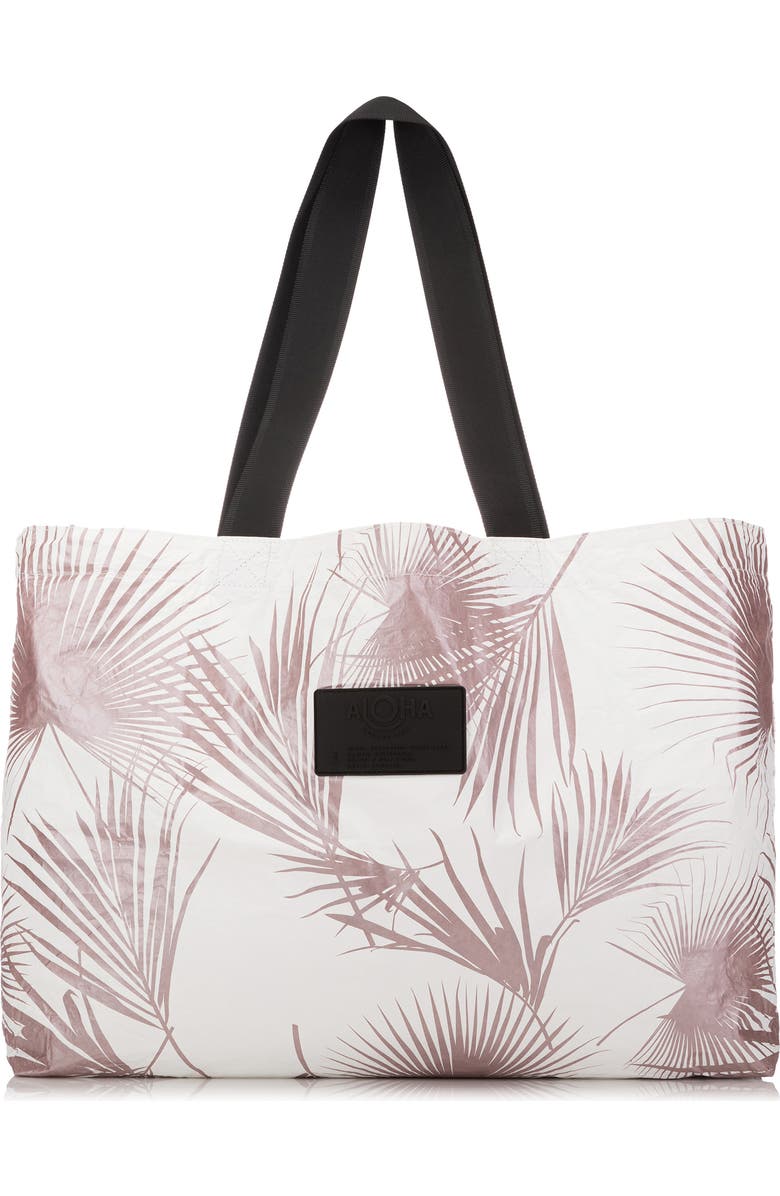Aloha Collection Holo Holo Reversible Tote Bag, Main, color, Rose Gold